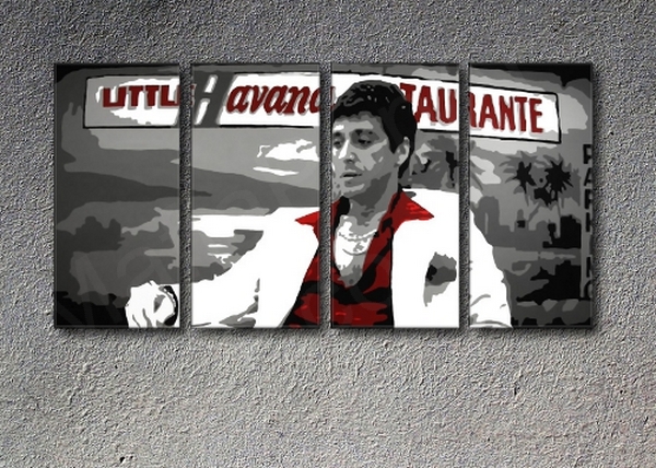 Scarface - Havana 4 dílny POP ART obraz