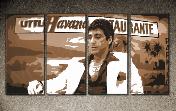 Scarface - Havana 4 dílny POP ART obraz