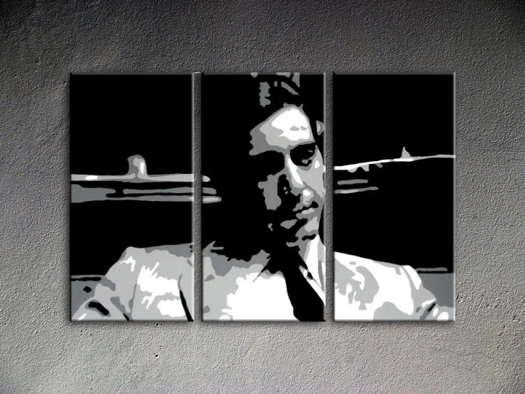 Scarface - AL PACINO 3 dílny POP ART obraz