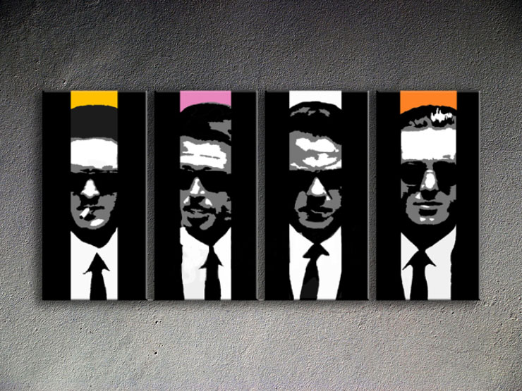 Reservoir Dogs 4 dílny POP ART obraz