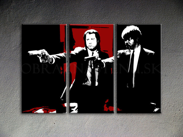 Pulp fiction 3 dílny POP ART obraz