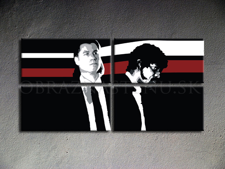 Pulp fiction 4 dílny POP ART obraz