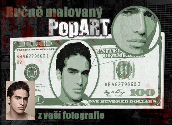 100 $ Pop Art z Vaší fotografie