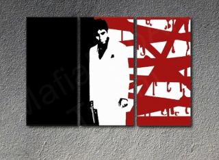 Scarface - AL PACINO "Red Blood" 3 dílny POP ART obraz