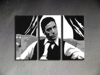 Scarface - AL PACINO 3 dílny POP ART obraz